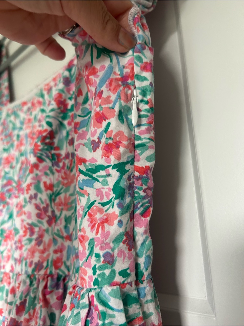 J.Crew midi floral dress with ruffle sleeves cottagecore - Picture 9 of 12